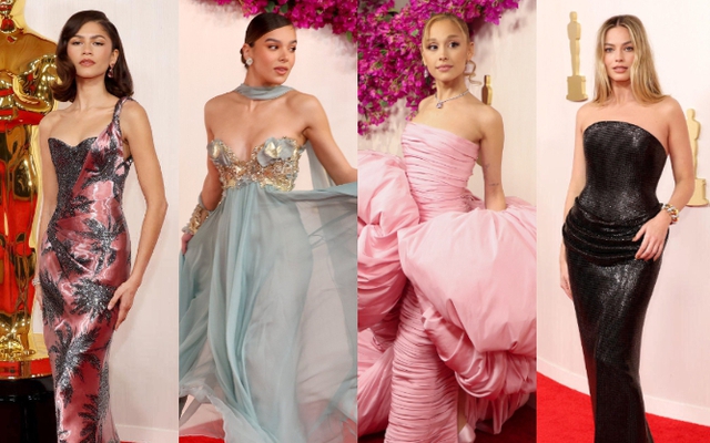 Trực tiếp thảm đỏ Oscar 2024: Zendaya chặt chém nàng “Juliet” bốc lửa, Ariana Grande chơi trội đối lập “Barbie” Margot