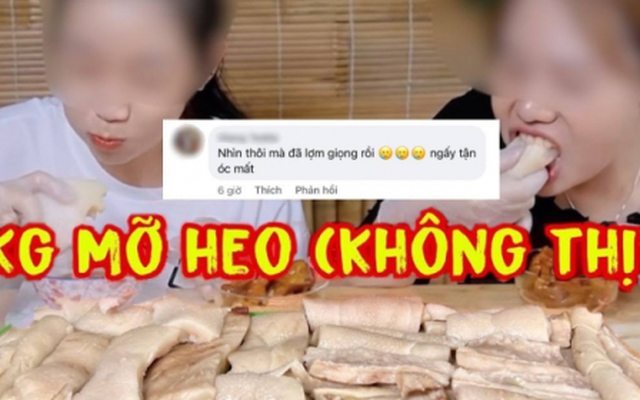 Dân mạng “rợn người” với màn thách đấu mukbang mỡ heo của bé Mai: bị chê kém duyên, ăn bất chấp để lấy tiền?