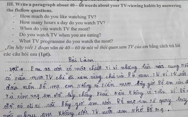 Bài kiểm tra "đau lòng" nhất hôm nay: Sai ngay từ yêu cầu đầu tiên nhưng vẫn khiến ngàn người rơi nước mắt