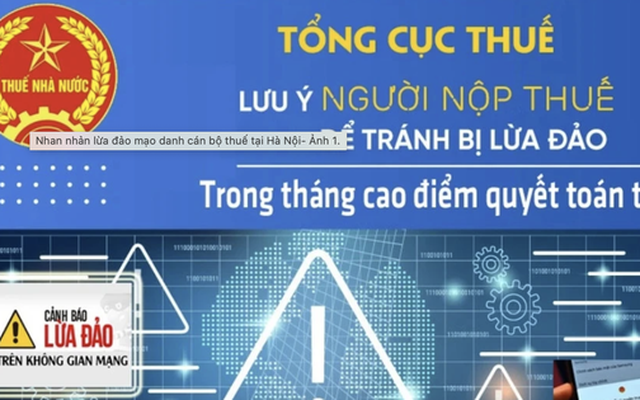 Hà Nội cảnh báo 5 thủ đoạn giả danh cán bộ thuế để lừa đảo