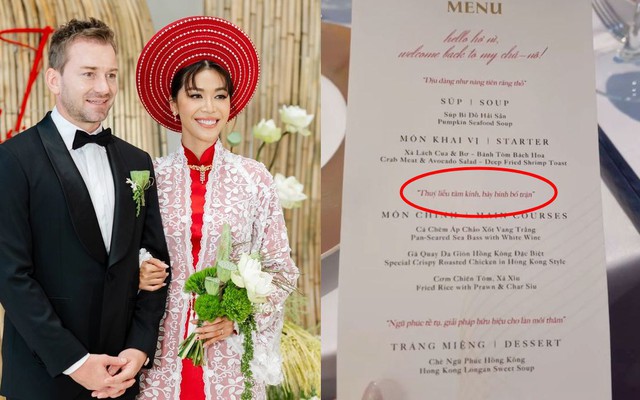 "Nóng hổi" menu tiệc cưới Minh Tú: Đồ ăn ngon nhưng xuất hiện 1 chi tiết đặc biệt khiến ai cũng bật cười
