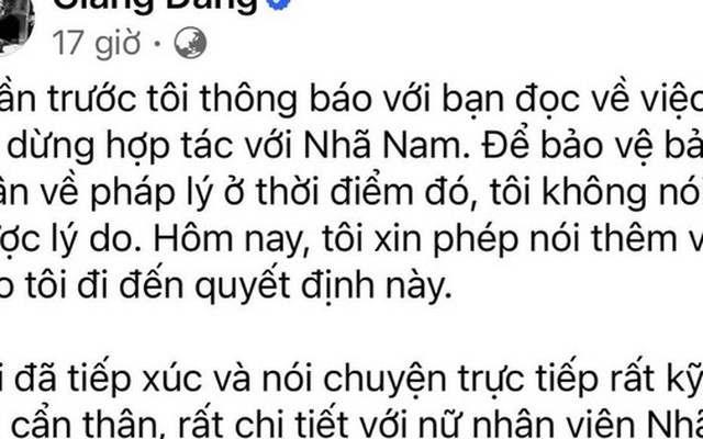 TS Đặng Hoàng Giang: Hành vi, lời nói của ông Nguyễn Nhật Anh đi quá giới hạn của quý mến