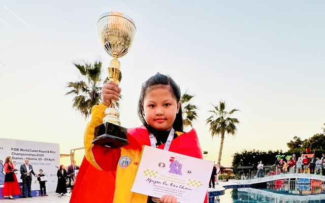 Nguyễn Vũ Bảo Châu xuất sắc giành HCV tại giải cờ vua nhanh, chớp vô địch thiếu niên thế giới