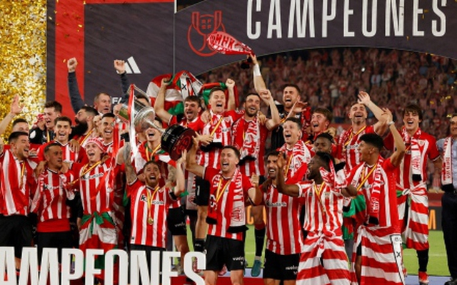 Athletic Bilbao tạo cảm xúc mãnh liệt khi vô địch Cúp Nhà Vua sau 40 năm chờ đợi