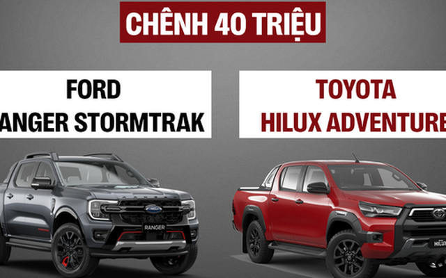 Chênh lệch 40 triệu đồng và đây là những điểm khác nhau giữa 2 phiên bản cao nhất Ford Ranger Stormtrak và Toyota Hilux Adventure mà bạn cần biết