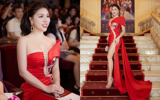 Á hậu Hương Kathy diện đầm tự thiết kế, sexy nổi bật tại sự kiện