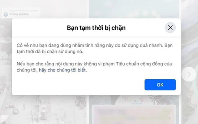 Nóng: Facebook gặp lỗi khó hiểu, nhiều người dùng bị chặn không rõ lý do