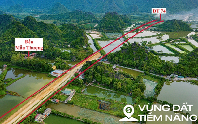 Toàn cảnh khu vực sẽ được đầu tư hơn 2.500 tỷ làm đường, là mảnh ghép cuối cùng của tuyến đường dài 90 km nối Hà Nội với 3 tỉnh