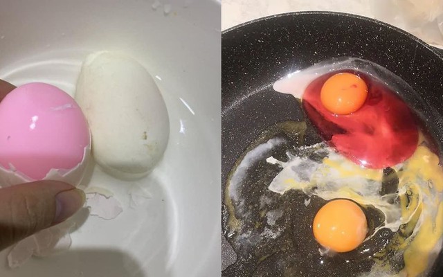Xuất hiện quả trứng có lòng trắng màu hồng khiến dân tình hoang mang, không biết có nên ăn hay không?