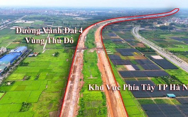 Toàn cảnh đường Vành đai 4 vùng Thủ đô khu vực phía Tây Hà Nội sau gần một năm thi công