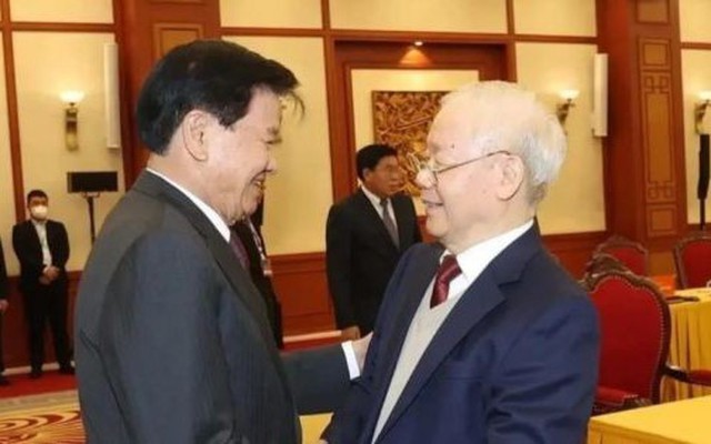 Tổng Bí thư, Chủ tịch nước Lào nhớ tình cảm đồng chí thân thiết với Tổng Bí thư Nguyễn Phú Trọng