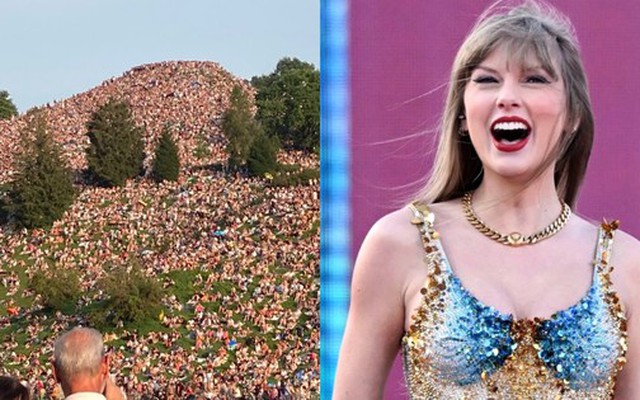 40.000 khán giả phủ kín ngọn đồi, 'xem chùa' Taylor Swift diễn