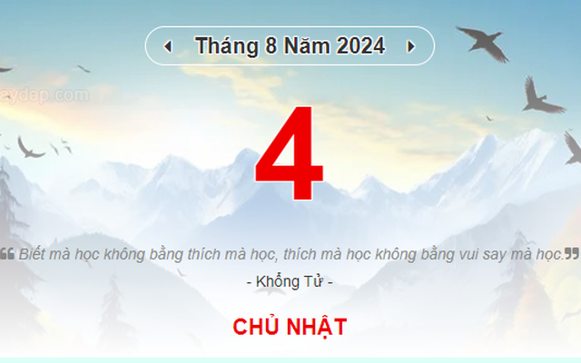 Lịch âm 4/8 - Xem lịch âm ngày 4/8