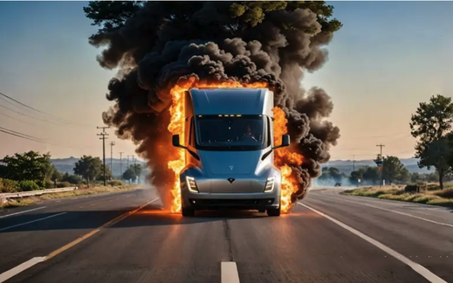 Vụ cháy đầu tiên của xe tải điện Tesla Semi: Cần 190.000 lít nước, 14 giờ để dập tắt!