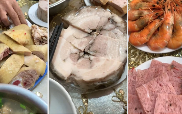 Mâm cỗ cưới có tới 4 đĩa giò chả, các món khác cũng ê hề khiến dân mạng thi nhau đoán xem ở đâu mà "xịn xò" thế