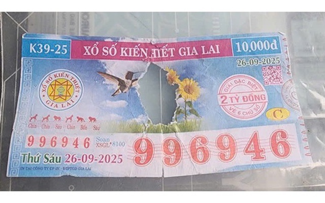 Vé số trúng 2 tỉ bị rách: Công ty XSKT Gia Lai trả lời chính thức