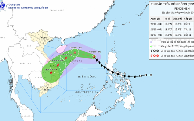 Tin mới nhất về cơn bão số 12: Những tỉnh nào sẽ có mưa to đến rất to?