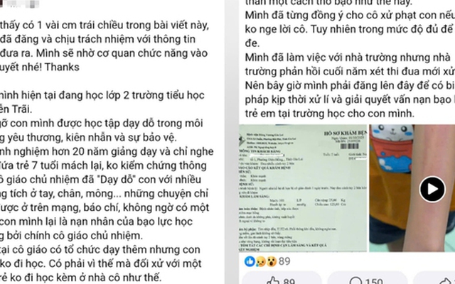 Thông tin cô "dạy dỗ" quá tay gây xôn xao mạng xã hội: Cô giáo đã xin lỗi phụ huynh