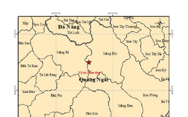 Quảng Ngãi hứng liên tiếp 4 trận động đất lúc rạng sáng, có trận 4.9 richter
