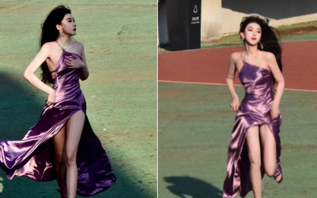 Đến trễ lễ khai mạc hội thao, nữ sinh hớt hải chạy trên sân tạo nên khoảnh khắc đẹp như phim: 6 giây thần thánh!