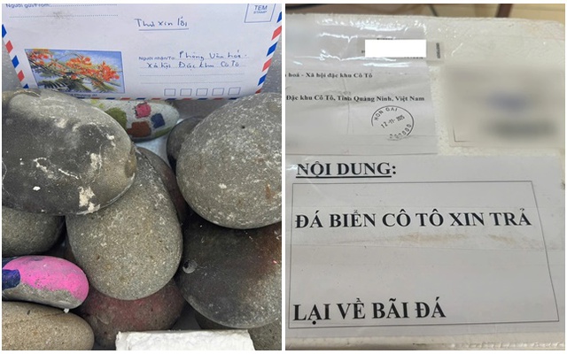 Du khách trả lại 14 kg đá cuội lấy từ Cô Tô 10 năm trước: Bưu phẩm đặc biệt cùng tâm thư "gây bão"