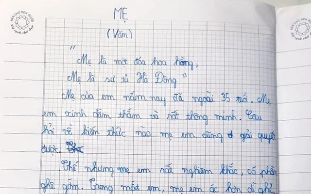 Học sinh tiểu học viết văn tả mẹ "ác hơn dì nghẻ" khiến dân mạng cười đau bụng, đoạn kết mới là đỉnh cao