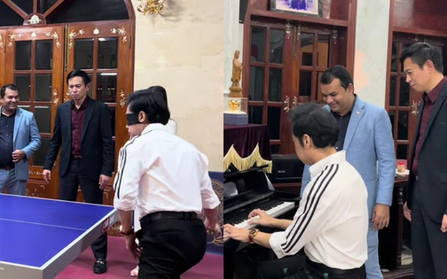 Ngọc Sơn bịt mắt làm 1 việc trong biệt thự dát vàng, khách nước ngoài trầm trồ