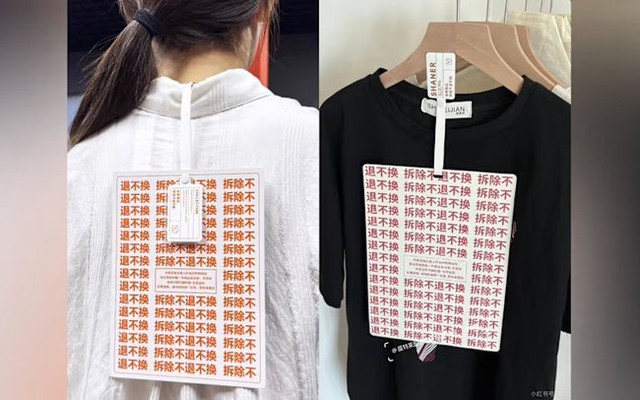 Nhãn mác to như iPad- chiêu chống trả hàng cực dị của cửa hàng Trung Quốc