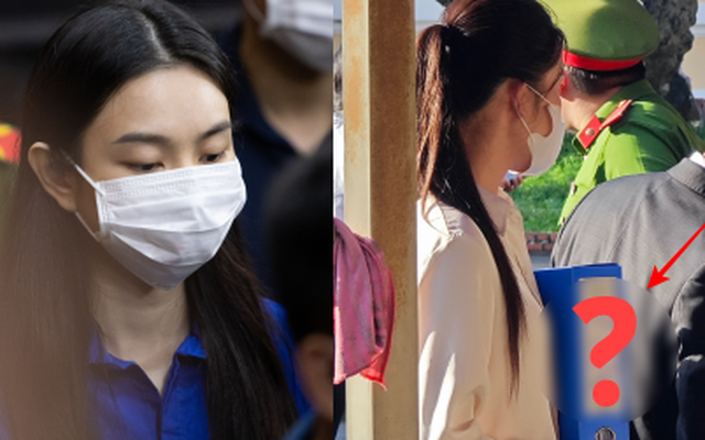 Hoa khôi Thuý Vi mang đến phiên toà xét xử Thuỳ Tiên 1 chiếc hộp, bên trên có dòng chữ cay đắng