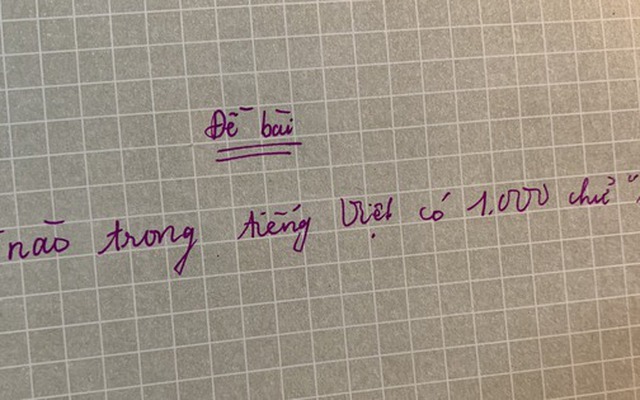 Từ tiếng Việt nào có 1.000 chữ "A"?