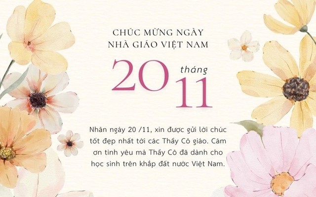 Lời chúc ngắn gọn và ý nghĩa Ngày Nhà giáo Việt Nam 20/11