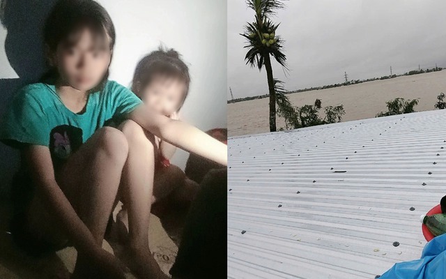 3 mẹ con ngồi trên mái nhà 27 tiếng tránh lũ, vừa được cứu xuống thì nhận tin xé lòng