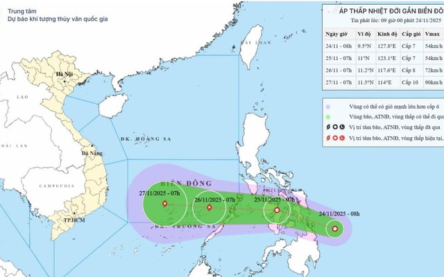 Cơn bão mới sắp hình thành sẽ gây mưa to đến rất to tại những tỉnh, thành nào?