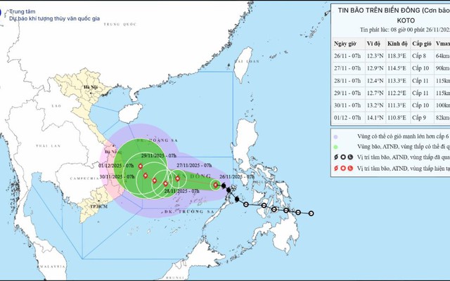 Tin mới nhất về cơn bão số 15: Nhiều tỉnh, thành sẽ có mưa lớn