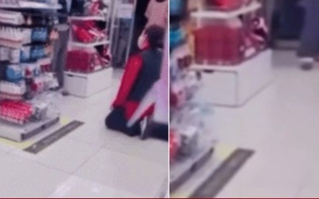 Phẫn nộ cảnh nhân viên cửa hàng phải quỳ xin lỗi sau khi nhắc nhở trẻ con