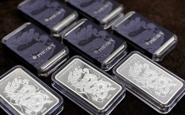 Tăng gần 6% một phiên, giá bạc phá đỉnh vượt 58 triệu đồng/kg
