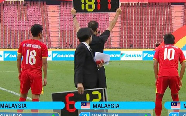BTC SEA Games lại nhầm cờ trong trận đấu U22 Việt Nam
