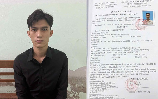 Bắt Nguyễn Hữu Toàn sinh năm 1999