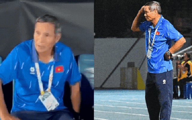 Chạnh lòng khoảnh khắc HLV Mai Đức Chung ho khan, mệt mỏi ở cabin ban huấn luyện