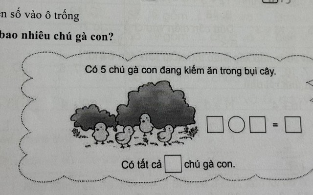 Bài toán tiểu học khiến phụ huynh phải lên mạng hỏi vì dữ liệu được "giấu" trong bụi cây