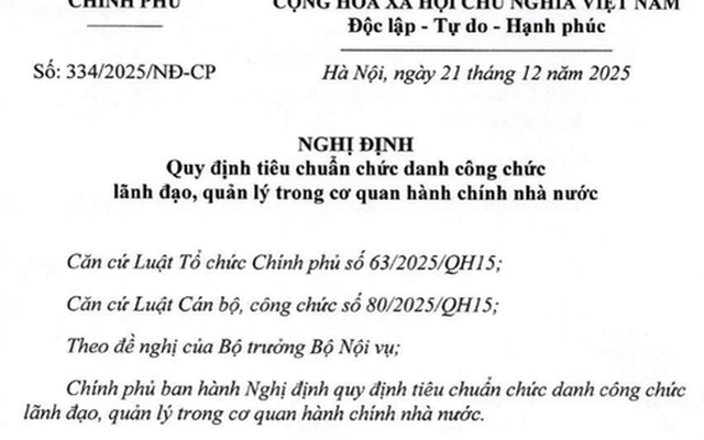 Quy định mới về tiêu chuẩn chức danh Thứ trưởng, Cục trưởng, Giám đốc sở