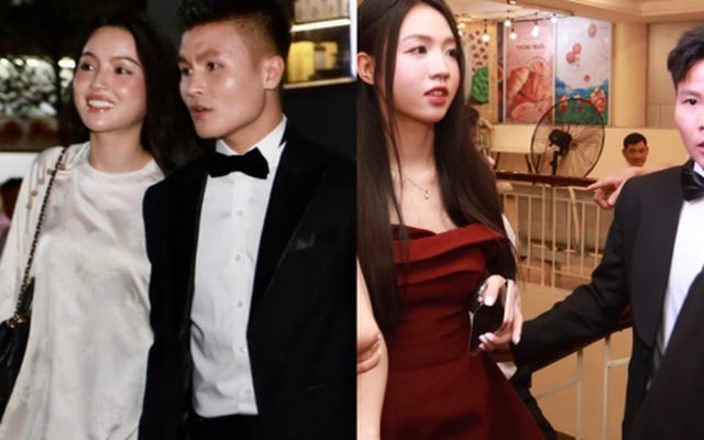 Bích Thùy sánh bước với Trần Thị Duyên, Quang Hải lịch lãm bên vợ dự Quả bóng vàng 2025