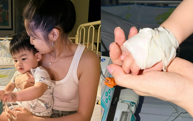 Sao Vbiz bất an vì con 2 ngày 2 đêm không ngủ, liên tục nôn ói