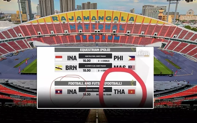 Thái Lan lại nhầm quốc kỳ Việt Nam khi công bố lịch thi đấu SEA Games 33