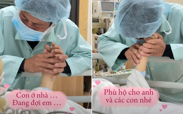 Xúc động khoảnh khắc người đàn ông vừa khóc vừa nói lời tạm biệt vợ, đưa ra quyết định cao cả