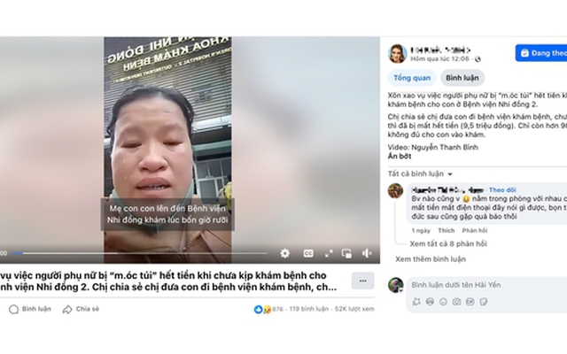 Sự thật về clip người phụ nữ ôm con khóc cầu cứu trước bệnh viện