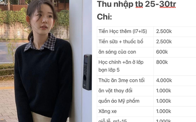 Bảng chi tiêu của mẹ 2 con khiến dân mạng trầm trồ: Thu nhập chừng đó mà làm được thế này là quá khéo!