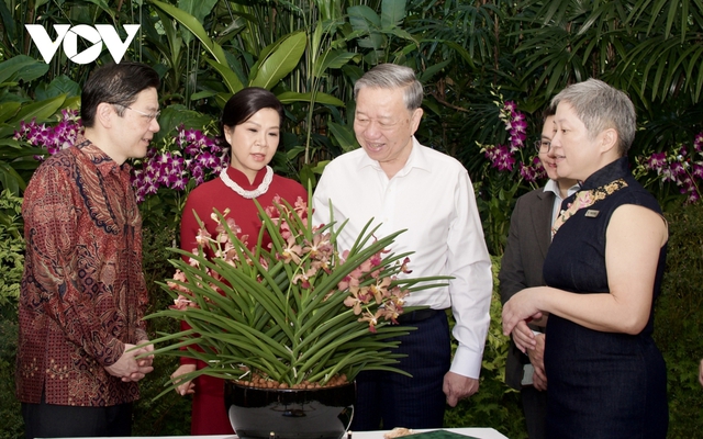 Singapore lấy tên Tổng Bí thư Tô Lâm và Phu nhân đặt cho loài hoa lan mới