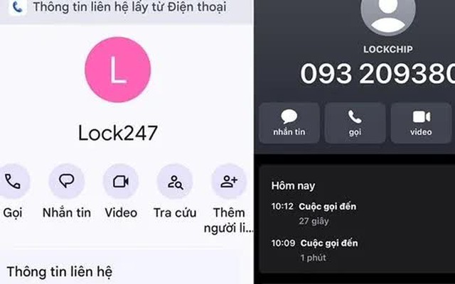 Cảnh giác trước những cuộc gọi hiển thị Lockchip, Lock247...