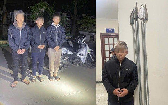 Bắt khẩn cấp 2 thanh niên mang dao phóng, điều khiển xe máy trên đường phố Hà Nội